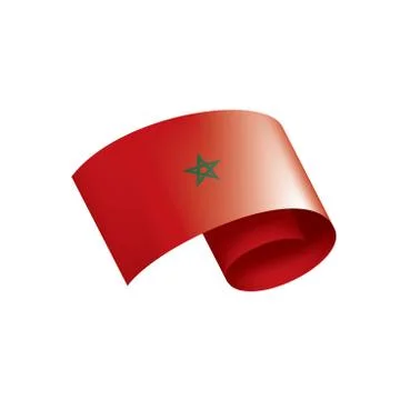 Morocco flag, vector illustration on a white background Stock Illustration