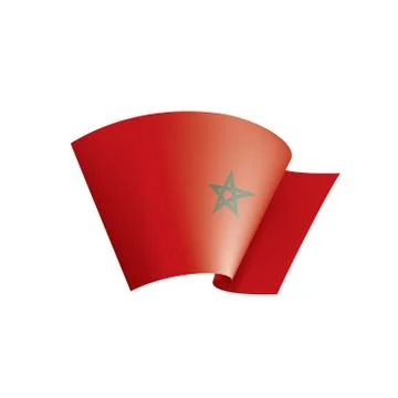 Morocco flag, vector illustration on a white background イラスト素材
