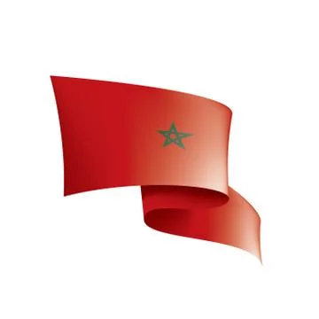 Morocco flag, vector illustration on a white background イラスト素材