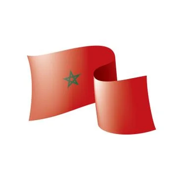 Morocco flag, vector illustration on a white background Stock Illustration