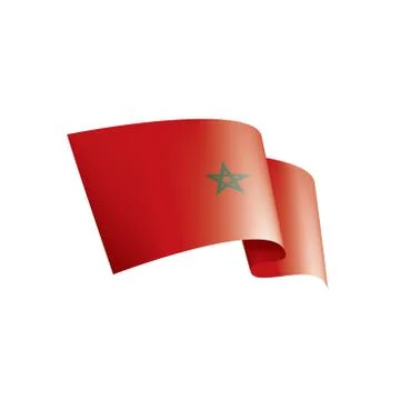 Morocco flag, vector illustration on a white background Stock Illustration