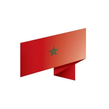 Morocco flag, vector illustration on a white background イラスト素材