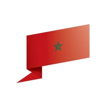 Morocco flag, vector illustration on a white background Stock Illustration