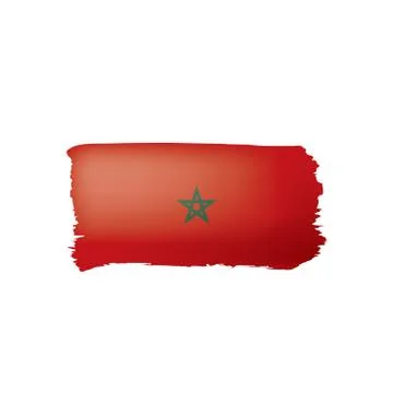 Morocco flag, vector illustration on a white background. イラスト素材