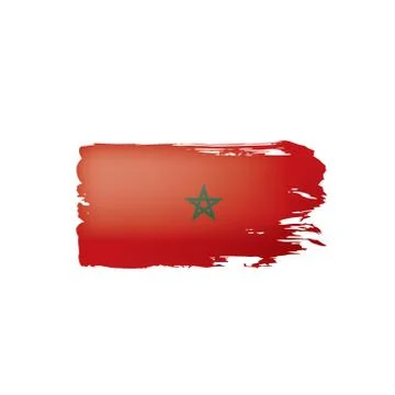 Morocco flag, vector illustration on a white background. 스톡 일러스트