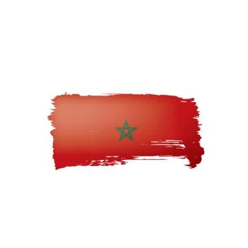 Morocco flag, vector illustration on a white background. Stock Illustration