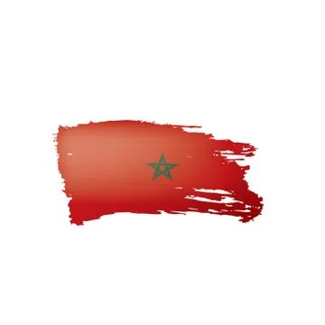 Morocco flag, vector illustration on a white background. Stock Illustration