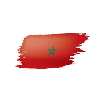 Morocco flag, vector illustration on a white background. Stock Illustration