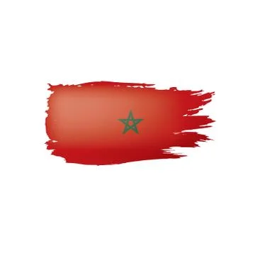 Morocco flag, vector illustration on a white background. イラスト素材
