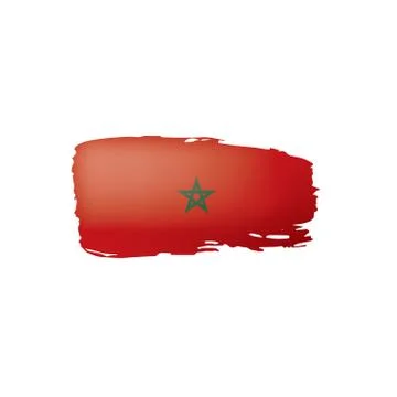 Morocco flag, vector illustration on a white background. Stock Illustration