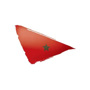 Morocco flag, vector illustration on a white background. イラスト素材