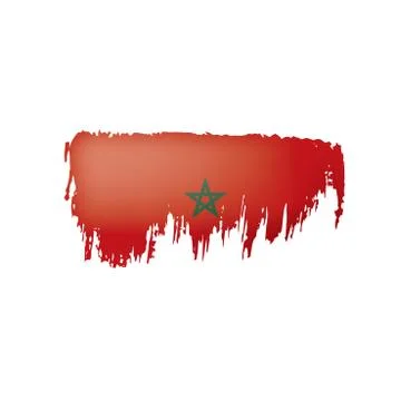 Morocco flag, vector illustration on a white background. Stock Illustration