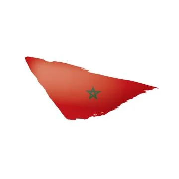 Morocco flag, vector illustration on a white background. 스톡 일러스트