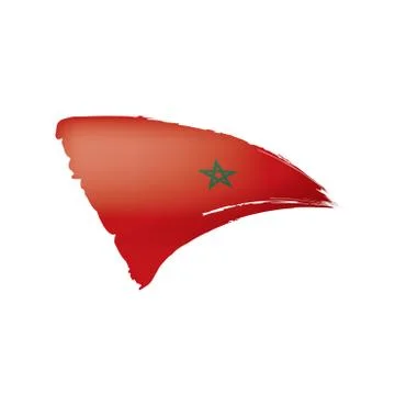Morocco flag, vector illustration on a white background. 스톡 일러스트