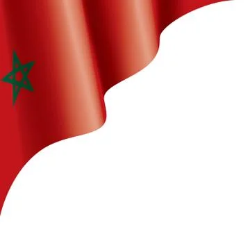 Morocco flag, vector illustration on a white background 스톡 일러스트