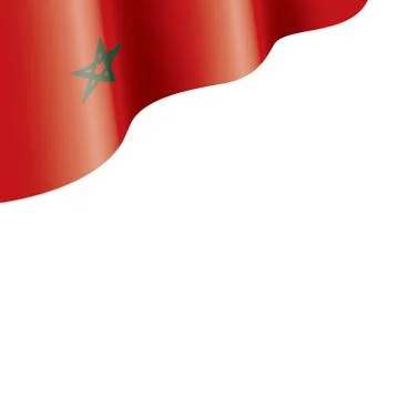 Morocco flag, vector illustration on a white background 스톡 일러스트