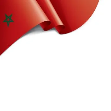 Morocco flag, vector illustration on a white background Illustrazione stock