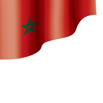 Morocco flag, vector illustration on a white background 스톡 일러스트