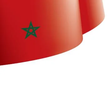 Morocco flag, vector illustration on a white background Illustrazione stock