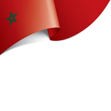 Morocco flag, vector illustration on a white background 스톡 일러스트