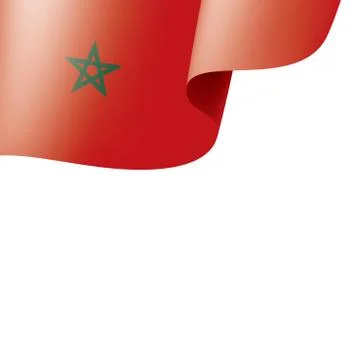 Morocco flag, vector illustration on a white background イラスト素材
