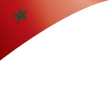 Morocco flag, vector illustration on a white background Stock Illustration