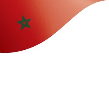 Morocco flag, vector illustration on a white background Illustrazione stock