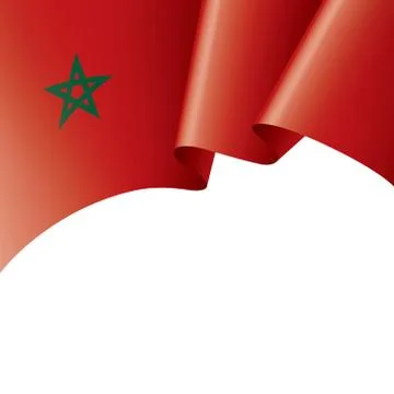 Morocco flag, vector illustration on a white background イラスト素材