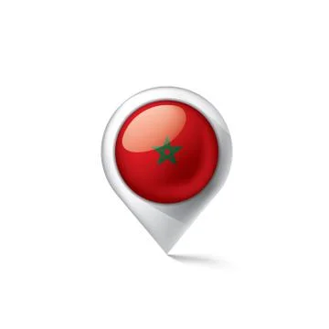 Morocco flag, vector illustration on a white background Illustrazione stock
