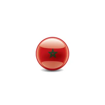 Morocco flag, vector illustration on a white background Illustrazione stock