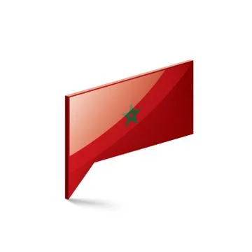 Morocco flag, vector illustration on a white background イラスト素材