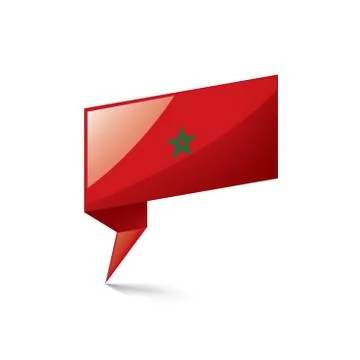 Morocco flag, vector illustration on a white background イラスト素材