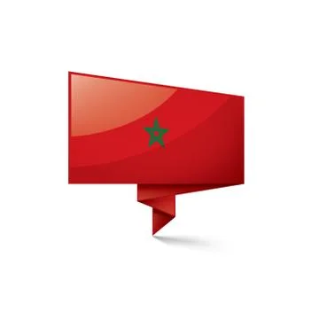 Morocco flag, vector illustration on a white background Illustrazione stock