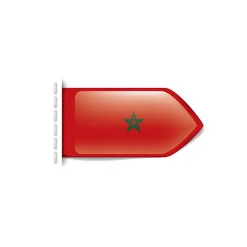 Morocco flag, vector illustration on a white background Illustrazione stock