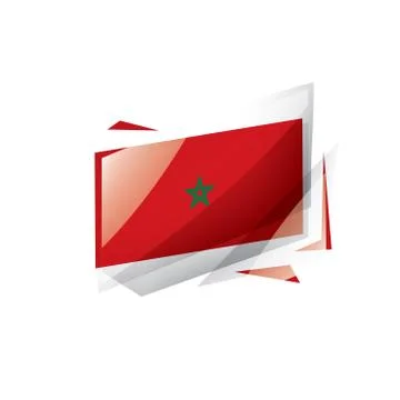 Morocco flag, vector illustration on a white background イラスト素材