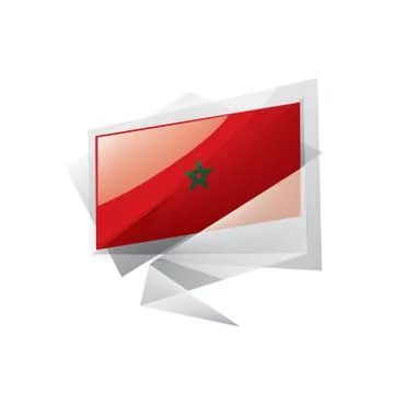 Morocco flag, vector illustration on a white background イラスト素材