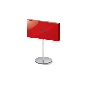 Morocco flag, vector illustration on a white background Illustrazione stock