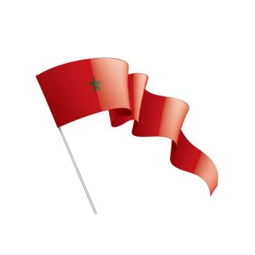 Morocco flag, vector illustration on a white background イラスト素材