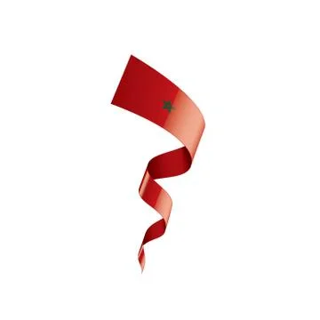Morocco flag, vector illustration on a white background Illustrazione stock