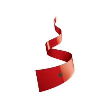 Morocco flag, vector illustration on a white background 스톡 일러스트