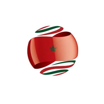 Morocco flag, vector illustration on a white background Stock Illustration