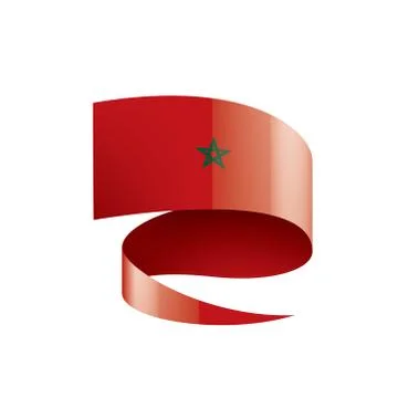 Morocco flag, vector illustration on a white background Stock Illustration