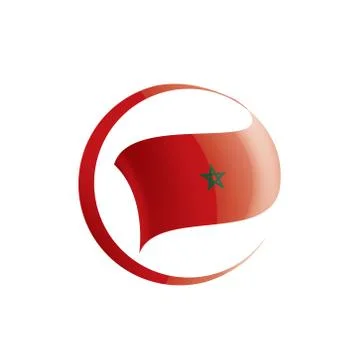 Morocco flag, vector illustration on a white background Stock Illustration