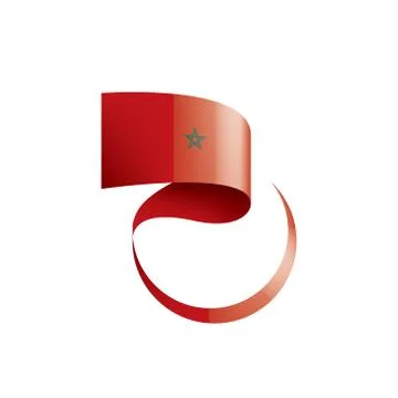 Morocco flag, vector illustration on a white background Stock Illustration