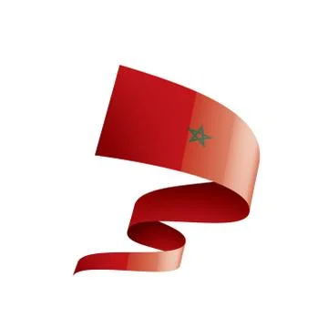 Morocco flag, vector illustration on a white background 스톡 일러스트