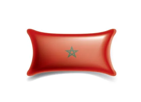 Morocco flag, vector illustration on a white background Illustrazione stock