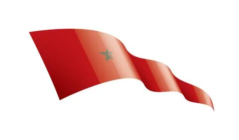 Morocco flag, vector illustration on a white background Illustrazione stock