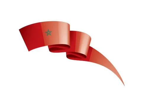 Morocco flag, vector illustration on a white background 스톡 일러스트