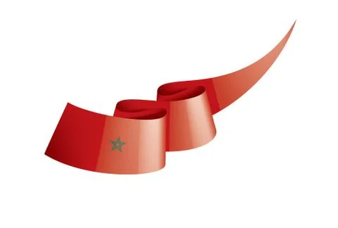 Morocco flag, vector illustration on a white background Illustrazione stock