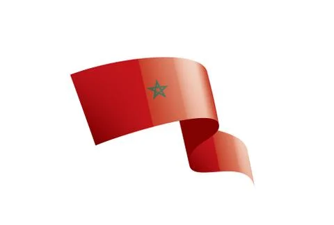 Morocco flag, vector illustration on a white background Stock Illustration